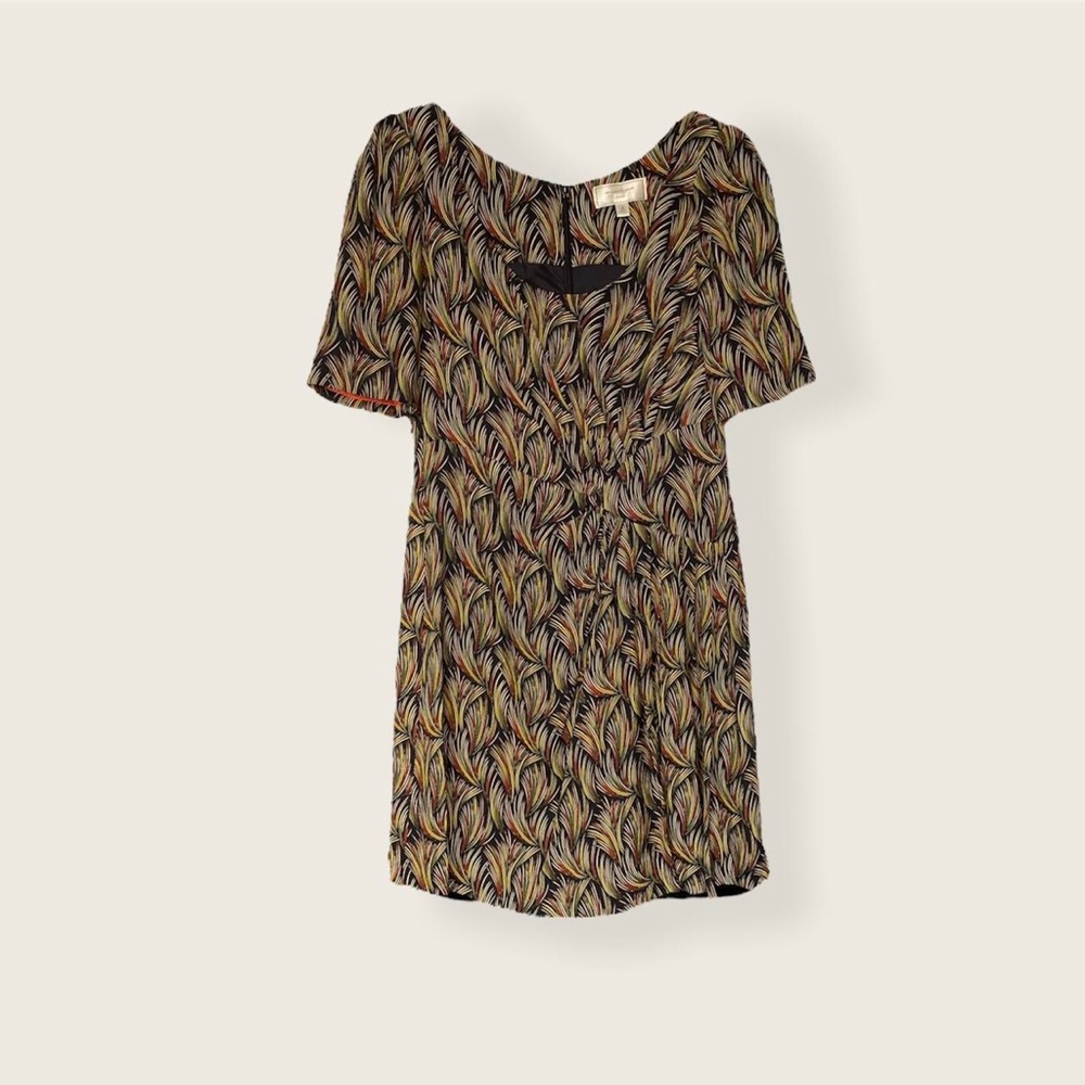 Amazing abstract patterned silk dress from Moulinette Soeurs - Anthropologie - 6
